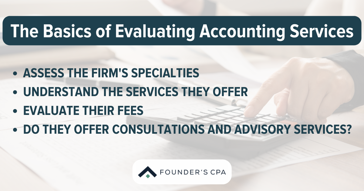 evaluating accounting services for startups
